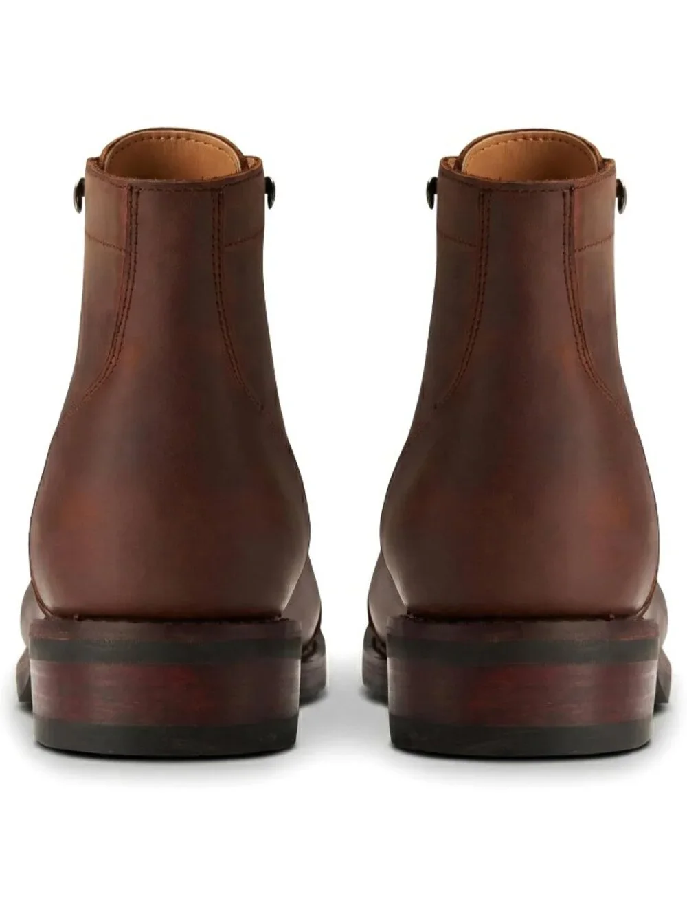 Men's Dark Brown Casual Leather Dress Lace Up Ankle Boots Slip on Chukka Boots
